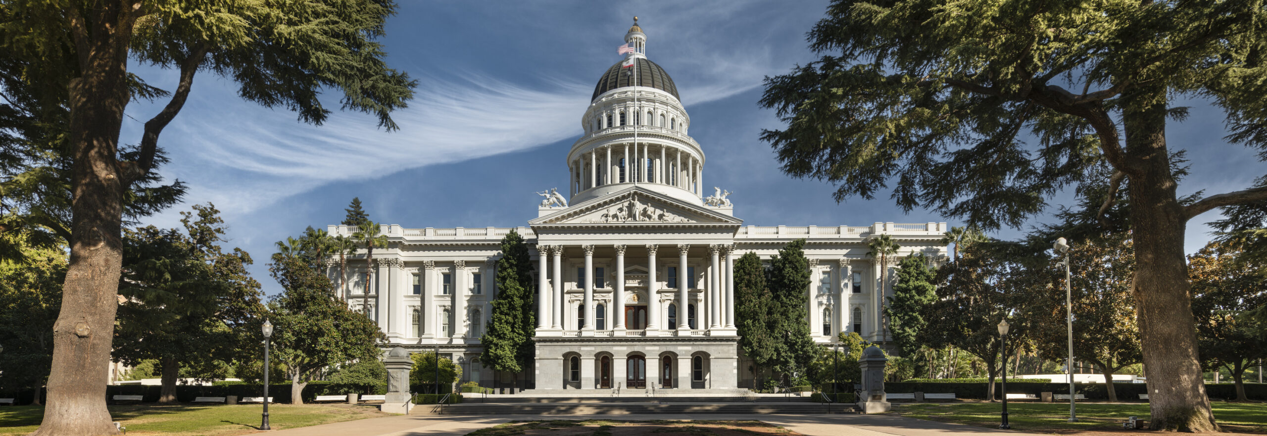 Sacramento California neoclassical architecture State Capitol government building panoramic